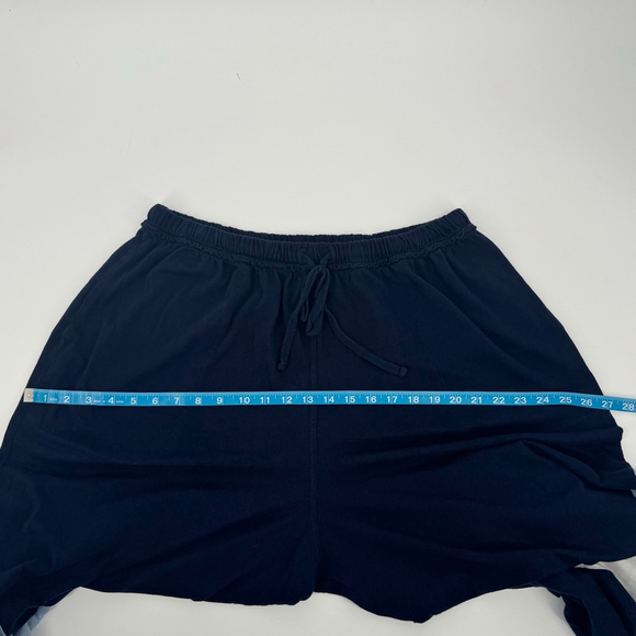 Free People Barrel Wide Leg Joggers M 100% Cotton Blue Colorblock - Picture 6 of 10